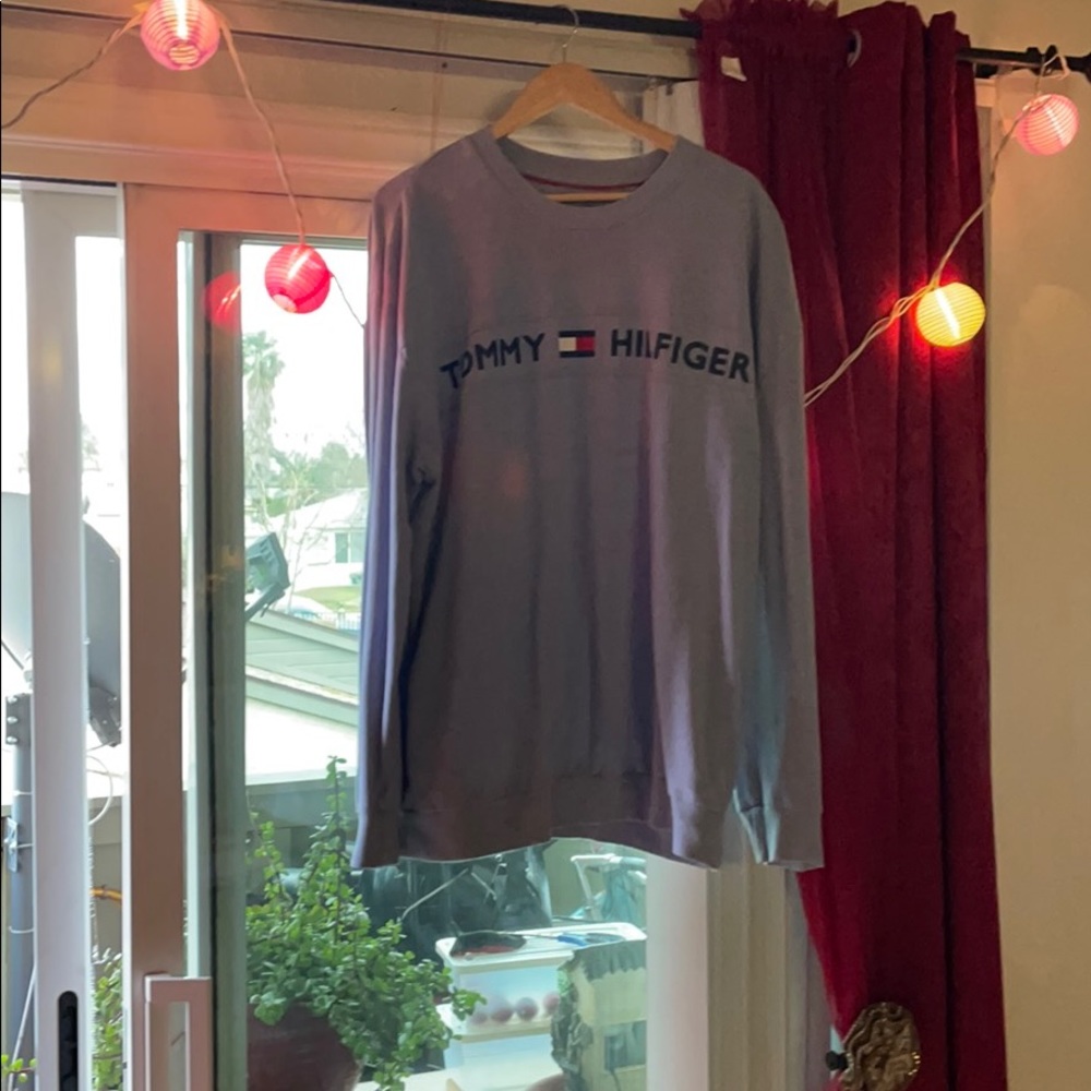 Long sleeve baby blue Tommy Hilfiger shirt
